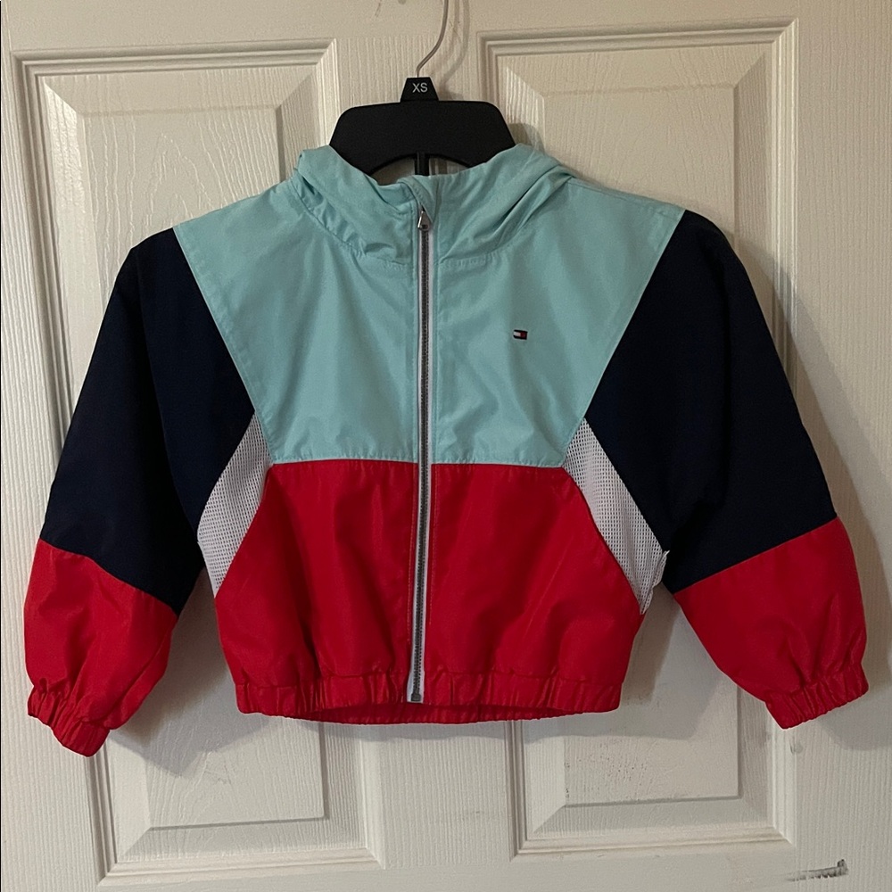 Tommy Hilfiger Kids Tri-Color Raincoat - Red, Navy, Light Blue